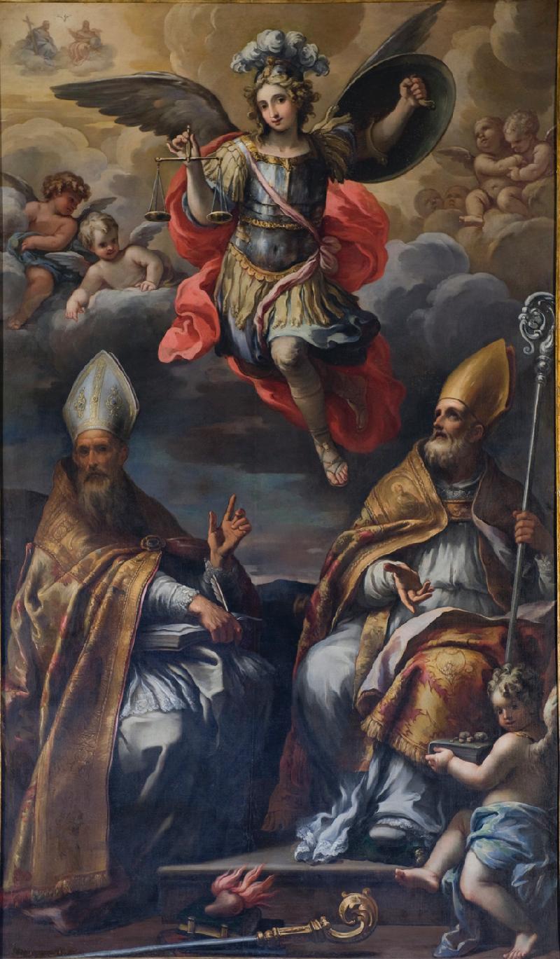 35-Marracci G. sec. XVII, San Michele con Santi Agostino e Liborio-beweb